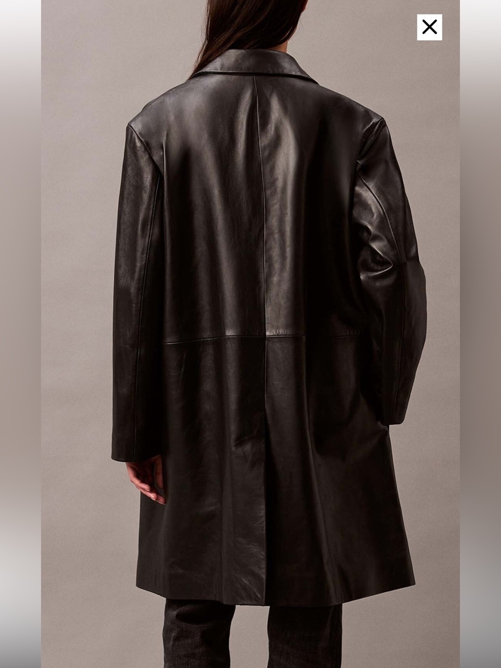 NWT Calvin Klein Studio Lamb Leather Car Coat - Picture 3 of 10